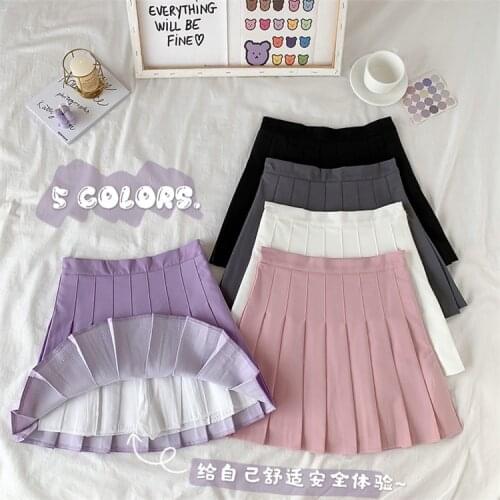 New A Line Japanese Harajuku Autumn Winter Women Skirt High Waist Solid Female Korean Streetwear Elegant Long Skirts New