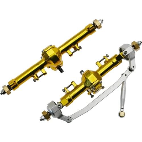 1:24 Metal Golden Front Rear Axle & Drive Shaft for Axial SCX24 AXI00002
