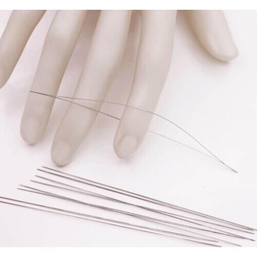 10 PCS Big Eye Hole Needles Beading Loom 100mm Long Dia. 0.2mm