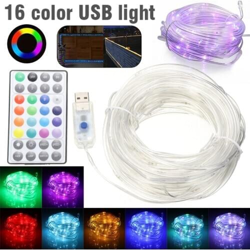 100LED Strip Rope Lights String Fairy Lights For Bedroom Living Room Garden Plants Yard Decor Rope Light USB Plug