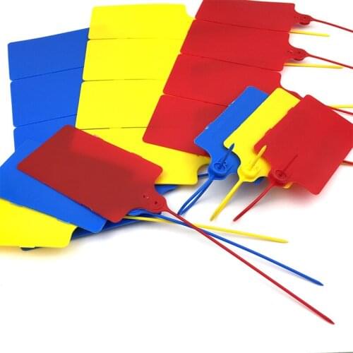 1000PCS Big Label Tie Logistics Seals Can Paste Tag Paper Handwritten Guard against theft Sack Mark Disposable Plastic Seals