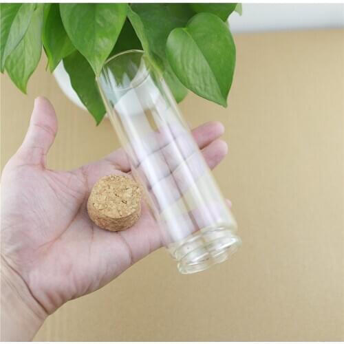 12pcs/lot 47*150mm 200ml Cork Stopper Glass Bottles Spicy Storage Jar Bottle Containers Glass spice storage Jars Vials DIY Craft