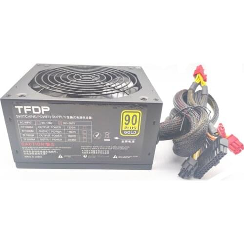 1200W ACTIVE ATX 12V PFC DESKTOP GAMING PC POWER SUPPLY 8PIN + 2X6PIN SILENT FAN 110V 220V