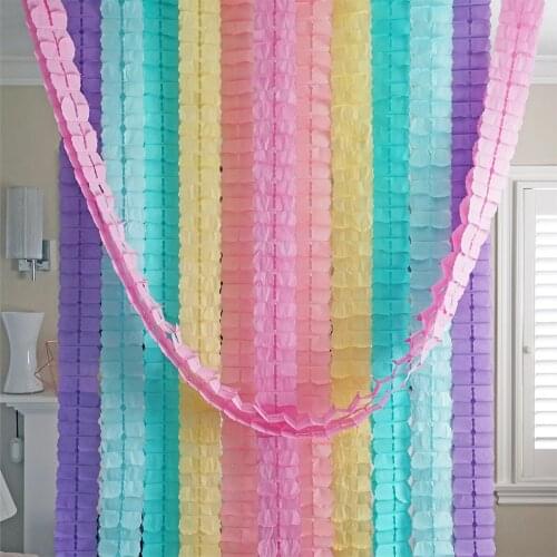 2pcs Four Leaf Clover Paper Pull Flags Multicolor Tissue Garland Wedding Birthday Party Backdrop DIY Hanging Streamer Decoration