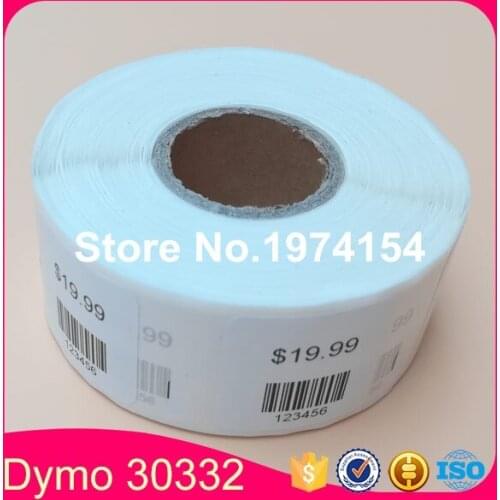60 Rolls New Compatible Label Tape Dymo 30332 Size of 1" x 1" Use with 300,310,315,320,330,400,400Duo,400Twub Turbo