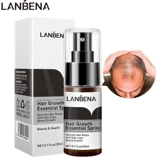 LANBENA Hair Growth Essence Spray Promote Hair Growth Essential oil Anti Hair Loss Prevent Baldness Consolidating Nourish Roots