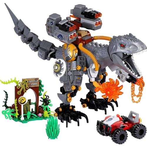 Jurassic Dinosaurs World Animal Park Blocks Building Brick Dinosaur Figures City Dino Robot Toys For Boy Children Christmas Gift