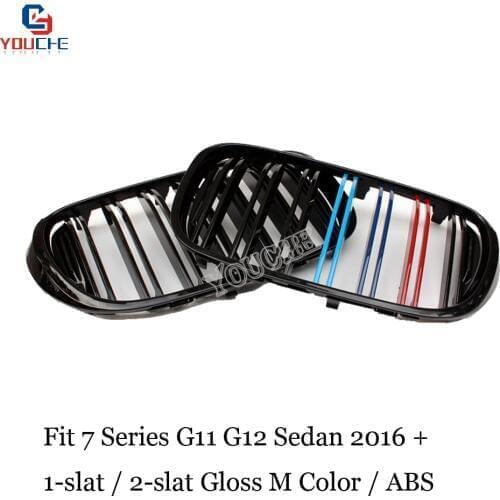 G11 Gloss M Color Front Kidney Grille For BMW 7 Series G11 G12 4-door Sedan 2016 + 730i 740i 750i Front Grill Mesh