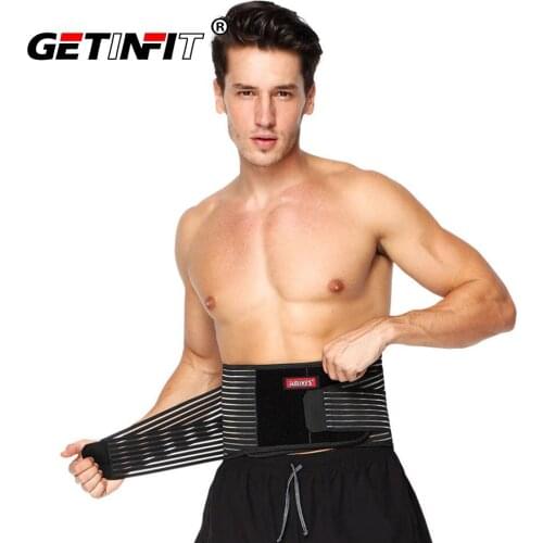 Getinfit 1PCS Lumbar Support High Elastic Breathable Mesh Health Care Steel Waist Support Body Building Corrector Support Brace