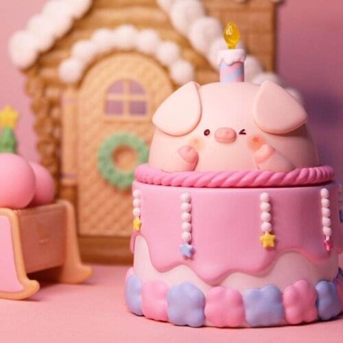 Blind Box Toys Piko Pig Dessert Blind Box Guess Bag Caja Ciega Blind Bag Toys Anime Figures Cute Girl Gift Model Doll Ornaments