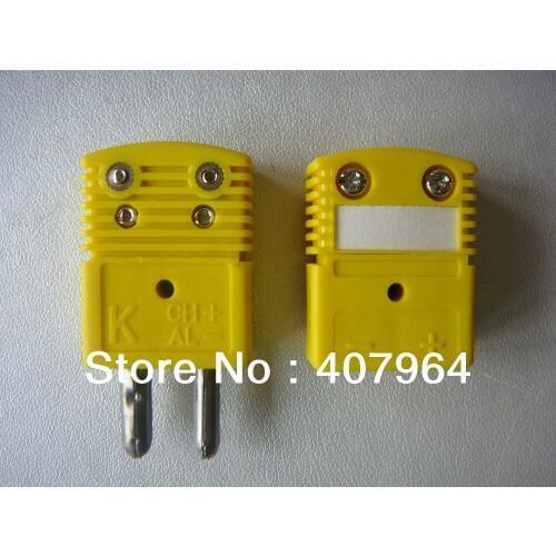 KCtype Thermocouple Connector with Yellow Color Round Hollow Pin