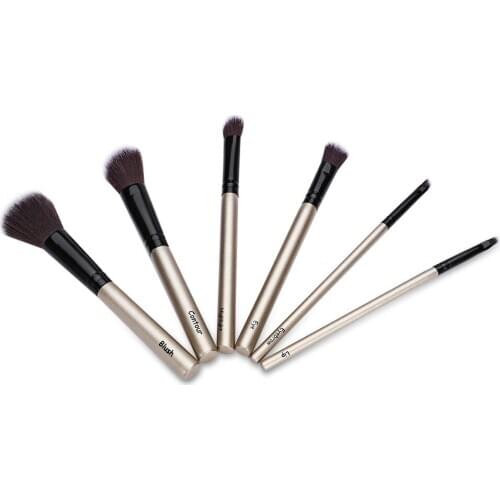 6pcs Foundation Powder Wood Handle Makeup Brushes