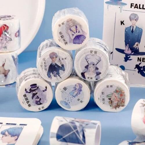 7 Designs Girls Special Oil Washi Tapes Bullet Journal Masking Tape Adhesive Tape DIY Scrapbooking Decoration Washi Stickers