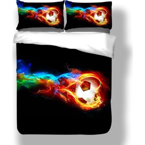 Aggcual Kung Fu Football duvet cover set 100% Polyester Home bedroom king size bedding set luxury designer textile be827