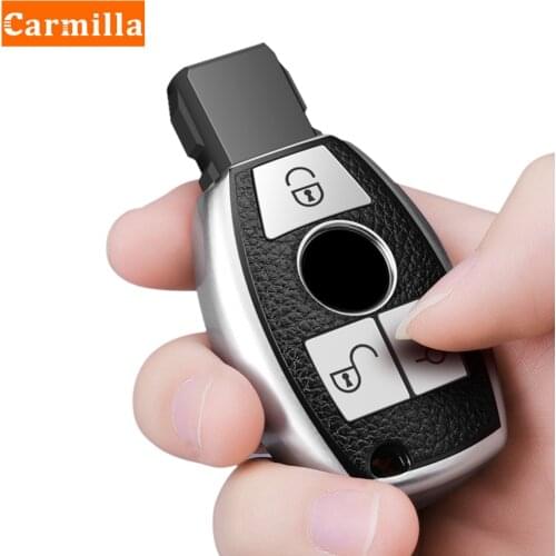 Carmilla TPU Leather Car Key Case Cover Protector For Mercedes Benz CLS CLA GL R SLK AMG A B C S Class Remote Holder Accessories