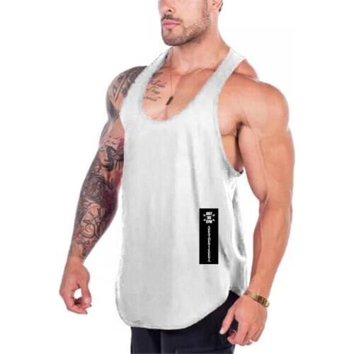 Bodybuilding Singlets Men Summer Fitness Tank Top Workout men gym clothing mesh breathable Quick Dry sleeveless shirts