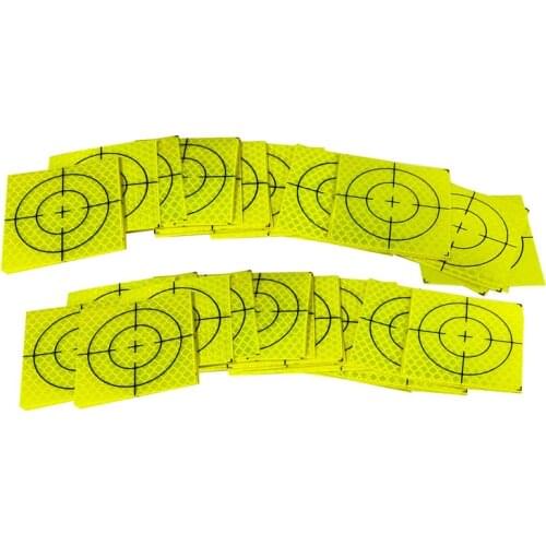 Customiz logo 1000pcs 60x60mm Reflector Sheet For Total Station Survey geography Fluorescent Green sheet Reflective Sticker