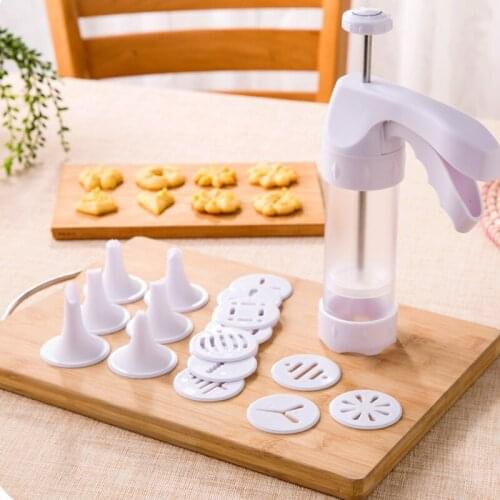 Pro Spritz Cookie Press Gun Sets Cookies Maker Machine With 12 Cookie Molds 6 Icing Tips Plastic Biscuit Press Tool Baking