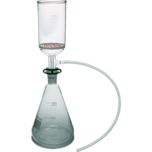 1000ml,Glass Suction Filter Kit,350ml 24/40 Buchner Funnel & 1L Erlenmeyer Flask