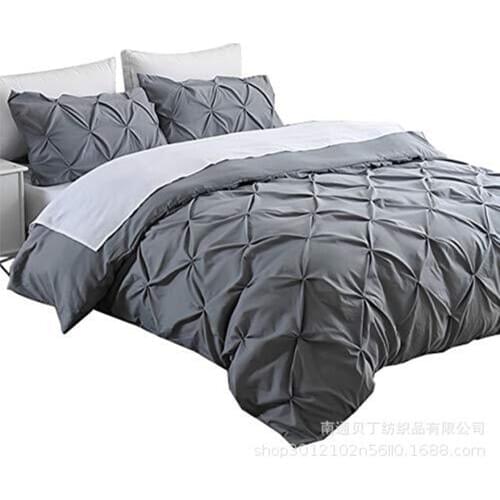 Bedding Sets Quilt Cover Pillow Case Three-Piece Set Duvet Cover Handmade Pulling Flower Pure Color Comforters Quilt Bed Suits