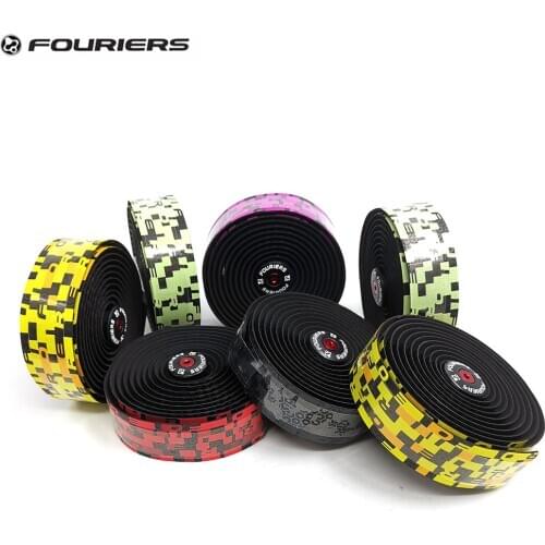 2020 New Fouriers Dual Color Road Bicycle Drop Handlebar Tape Wraps PU Fixed Gear Bike Handle Bar Double Shot Tapes Belt