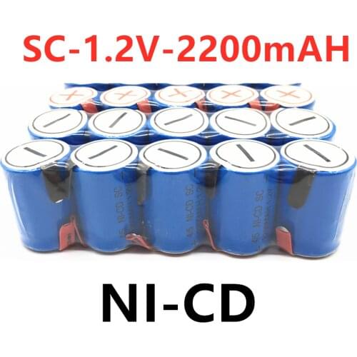 NEW 100% Original 1.2V 2200mAh 30pcs 4/5 SubC Sub C Ni-Mh Rechargeable Battery Blue Cell with Tab