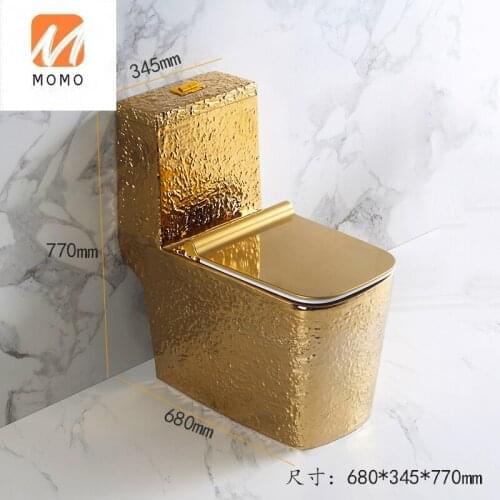 New European gold/silver toilet embossed toilet color domestic toilet artistic creative toilet Closestool