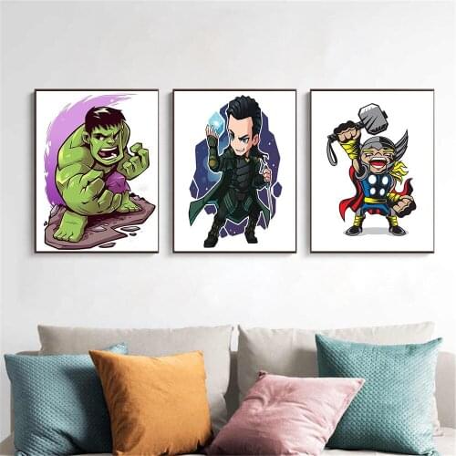 Full Square&Round Diamond Painting Marvel Superhero Avengers Diamond Embroidery Comic Mosaic Cross Stitch Kits Home Decor Gift
