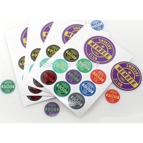 Full Colors Glossy vinyl mirror sticker roll and custom die cut vinyl stickers, UV Protected fire resistant labels --- DH10023