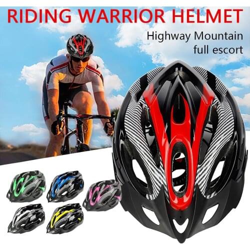 Adjustable Adult Bike Helmet Cycling Head Protector Guard Racing Helmets Safety Hat Summer Sports Biking Safety Crash Headgear