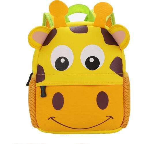 2019 Popular Toddler Children School Bags Cartoon Animals Giraffe Backpack Kindergarten Schoolbag Girl Boys Bag Kids Backpacks