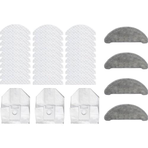 Promotion!37Pcs for Roidmi EVE Plus Vacuum Cleaner Dust Bag Mop Cloth Disposable Cleaning Cloth Replacement Accessories Parts