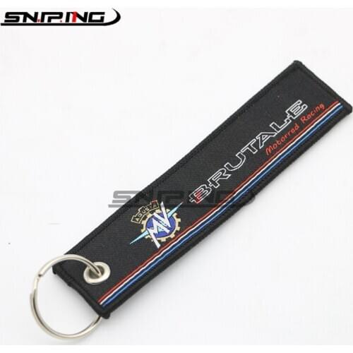 Universal Motorcycle Badge Keyring Key Ring For MV Agusta Brutale Embroidery Key Holder Chain Collection Keychain