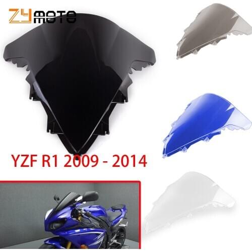 Motorcycle Windshield WindScreen Double Bubble For Yamaha YZF R1 1000 YZFR1 2009 2010 2011 2012 2013 2014