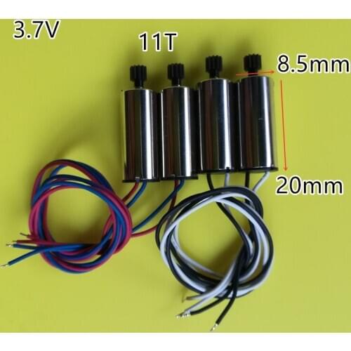 Free Shipping Wltoys XK X250 002 XK Alien X250 RC Helicopter Motor 11T Spare Parts CW / CCW 8.5 x 20mm Motors