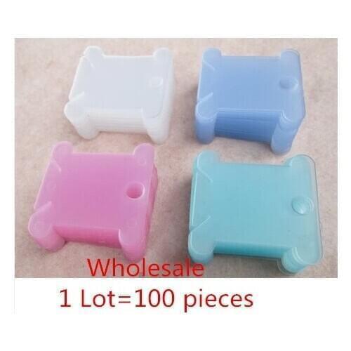 100 Pieces Cross Stitch Thread Floss Threading Bobbin Card Board