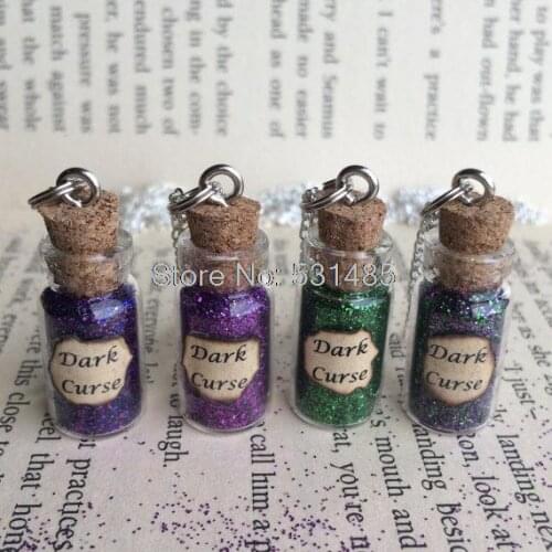 12pcs/lot Dark Curse Bottle Necklace Pendant Decoration inspired by Once Upon A Time