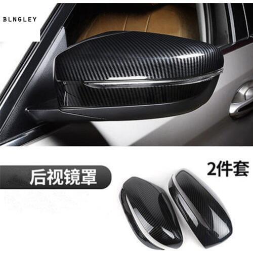 2pcs/lot ABS carbon fiber grain Rear view mirror decoration cover for 2017-2018 BMW 5 series 528 530 540 G30