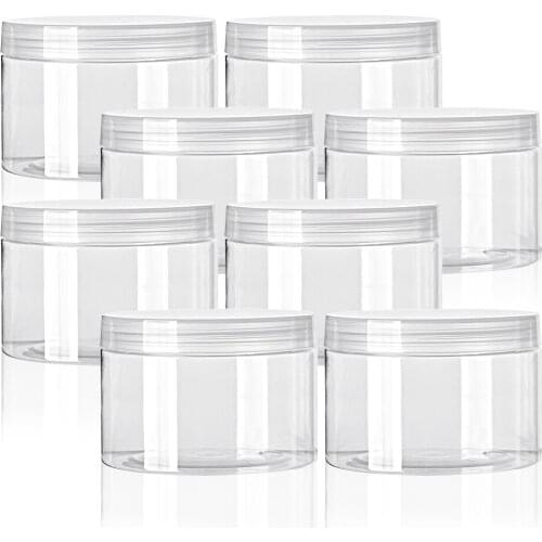20x PET Clear Empty Plastic Jars 30/50/60/80/100/120/150ml Cosmetic Jars Makeup Container Jar Food grade Sample Pot Container