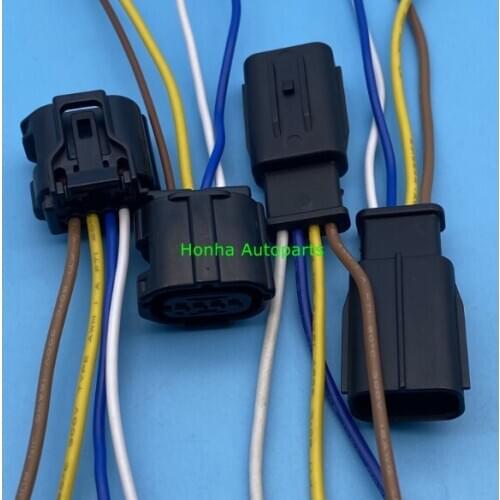 4 pin male and female sensor connector electric connector 6189-7401 socket plastic housing wire harness with 15cm 20AWG wire