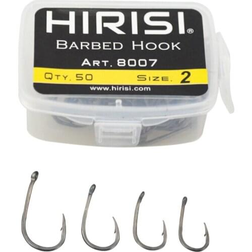 50pc Carp fishing Wide Gape Barbed hooks quality carbon steel hooks Curve shank made in japan carp hair chod rigs