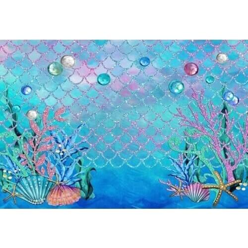 Wonderland sea princess photo backgrounds vinyl fotografia baby shower photography Backdrop for photo studio accessories G-1071