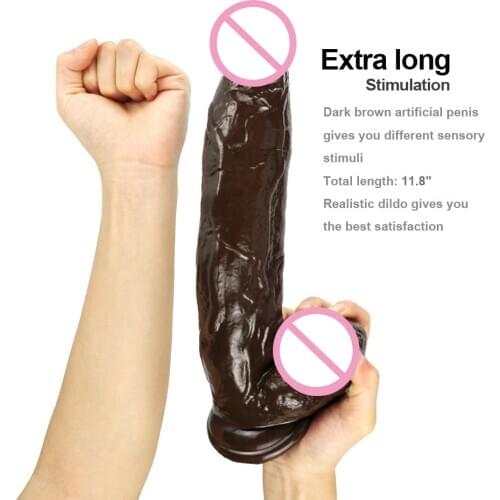Size 300*58mm huge thick flesh Dildo realistic penis large Dong Big Cock Dick Adult Women Erotic Insert Sex Products