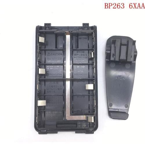 BP263 6xAA battery case/box for Icom IC V80/V80E IC-T70A/70E IC-F27SR,F3103D,F4103D,F4102D,F3001 etc wakie talkie with belt clip