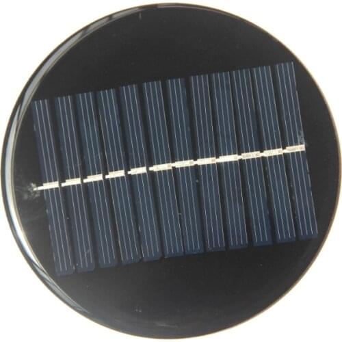 BUHESHUI Round Diameter 100MM 0.8W 6V Solar Panel Polycrystalline Solar Charger For 3.7V Battery Light 5pcs