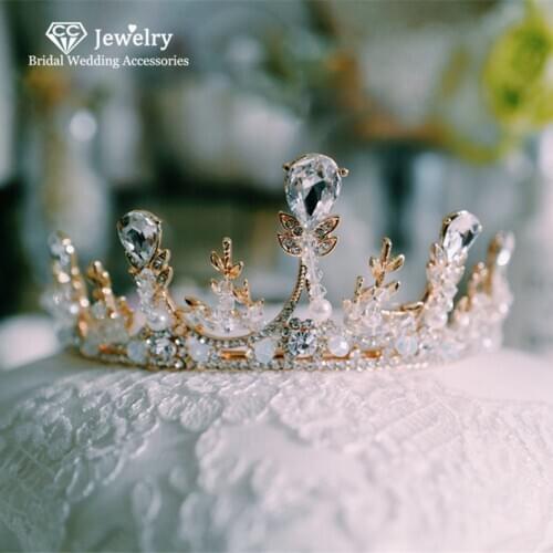 CC Hair Crown Tiara Hairband Engagement Wedding Hair Accessories for Women Bridal Princess Crowns Party Headdress Gifts HG950