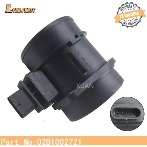 MAF MASS AIR FLOW METER SENSOR 0281002721 For Hyundai Grandeur H-1 i30 Santa Fe Sonata Tucson For KIA Carens K2900 Magentis