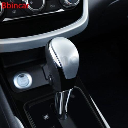 Bbincar Up ABS Chrome Decorative AT Automatic Gear Shift Knob Cover Trim For Nissan Sentra Pulsar Sylphy 2013 2014 2015 2016