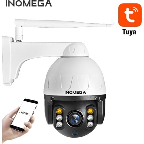 INQMEGA 2MP Tuya PTZ IP Camera Wifi Mini Speed Dome Camera Outdoor Waterproof Home security camera Metal Material Night Vision