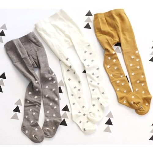 1-6T Toddler Kid Newborn Kids Baby Girls Stars Print Tights Elegant Cotton Thin Pantyhose Cute lovely Sweet baby tights stocking